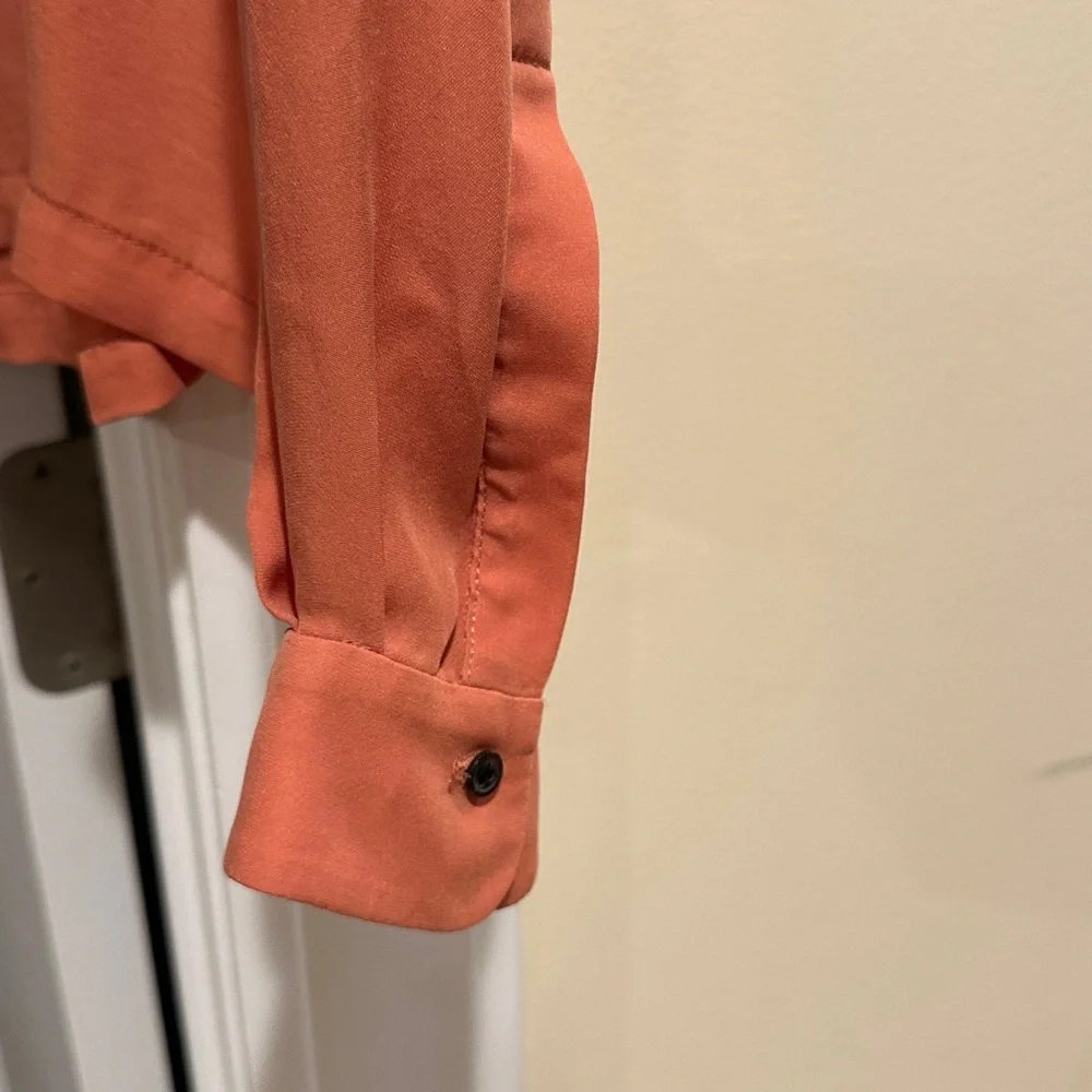 A.L.C. Gillian Silk Button Down Top Contemporary Modern Minimalist - Picture 3 of 6